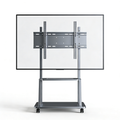 mobilivivo.com Supporto TV da Pavimento Inclinabile per 32-70 Pollici, Girevole e Regolabile in Altezza con Ripiano, VESA Max 400x400 mm, Carico 40 kg